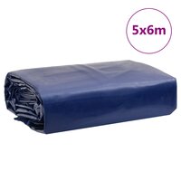 Dekzeil 650 g/m&sup2; 5x6 m blauw