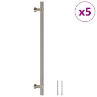 Handvatten 5 st 224 mm roestvrij staal zilverkleurig