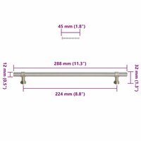 Handvatten 5 st 224 mm roestvrij staal zilverkleurig