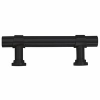 Handvatten 10 st 64 mm roestvrij staal zwart