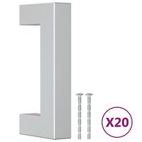 Handvatten 20 st 64 mm roestvrij staal zilverkleurig
