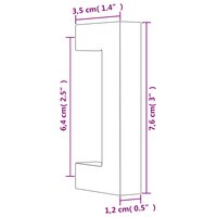 Handvatten 20 st 64 mm roestvrij staal zilverkleurig