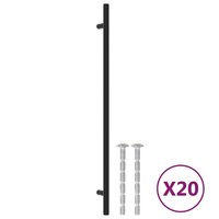 Handvatten 20 st 320 mm roestvrij staal zwart