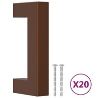 Handvatten 20 st 64 mm roestvrij staal bronskleurig