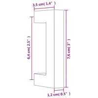 Handvatten 20 st 64 mm roestvrij staal bronskleurig
