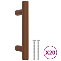Handvatten 20 st 64 mm roestvrij staal bronskleurig