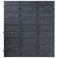 96-delige Opslagbakkenset met wandpanelen blauw