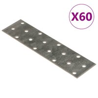 Platen geperforeerd 60 st 2 mm 160x40 mm gegalvaniseerd staal
