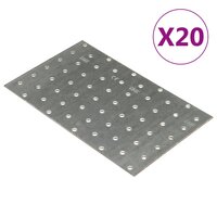 Platen geperforeerd 20 st 2 mm 200x120 mm gegalvaniseerd staal