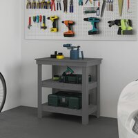 Werkbank 78,5x50x80 cm massief grenenhout grijs