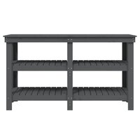 Werkbank 142,5x50x80 cm massief grenenhout grijs
