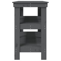 Werkbank 142,5x50x80 cm massief grenenhout grijs