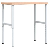 Werkbank 100x(55-60)x(73-99,5) cm massief beukenhout