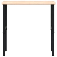 Werkbank rechthoekig 100x60x(73-99,5) cm massief eikenhout