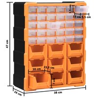 Organiser met 39 lades 38x16x47 cm