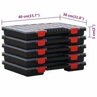 Assortimentsdozen 5 st 40x30x5 cm polypropeen