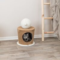 Kattengrot met krabbal 36x50 cm taupe