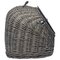 Kattendrager 45x35x35 cm natuurlijk wilgenhout grijs