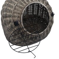 Kattendrager 45x35x35 cm natuurlijk wilgenhout grijs