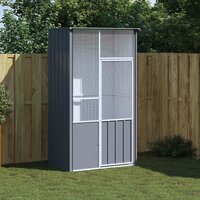 Vogelkooi 115x78x200 cm gegalvaniseerd staal antracietkleur