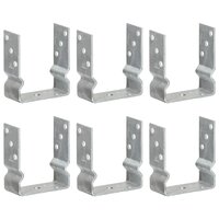 Grondankers 6 st 12x6x15 cm gegalvaniseerd staal zilverkleurig