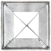 Grondpinnen 6 st 10x10x76 cm gegalvaniseerd staal zilverkleurig