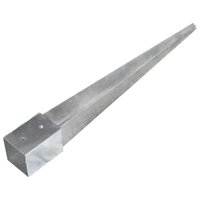 Grondpinnen 6 st 10x10x91 cm gegalvaniseerd staal zilverkleurig