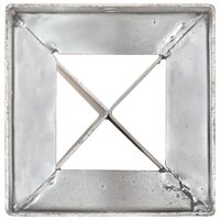 Grondpinnen 6 st 10x10x91 cm gegalvaniseerd staal zilverkleurig