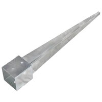 Grondpinnen 6 st 12x12x89 cm gegalvaniseerd staal zilverkleurig