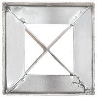 Grondpinnen 6 st 12x12x89 cm gegalvaniseerd staal zilverkleurig