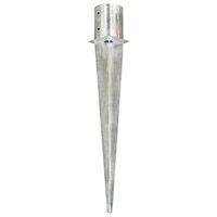 Grondpinnen 2 st 12x91 cm gegalvaniseerd staal zilverkleurig