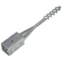 Grondpinnen 2 st 7x7x56 cm gegalvaniseerd staal zilverkleurig