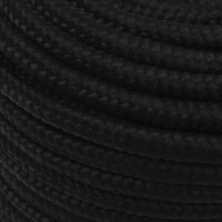 Werktouw 14 mm 250 m polyester zwart