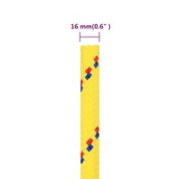 Boottouw 16 mm 25 m polypropyleen geel