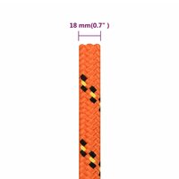 Boottouw 18 mm 100 m polypropyleen oranje