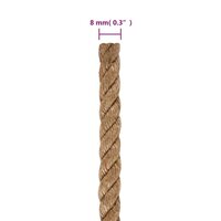 Touw 100 m lang 8 mm dik jute