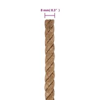 Touw 250 m lang 8 mm dik jute