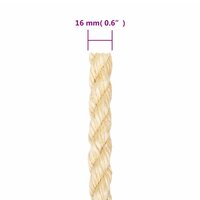 Touw 16 mm 25 m 100% sisal