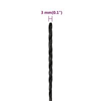 Werktouw 3 mm 50 m polypropeen zwart