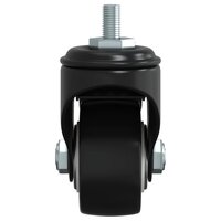 Zwenkwielen 4 stuks 35 mm ijzer zwart