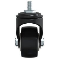 Zwenkwielen 4 stuks 35 mm ijzer zwart