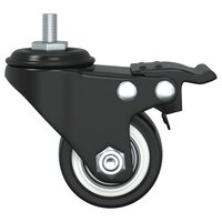 Zwenkwielen 4 stuks 35 mm ijzer zwart