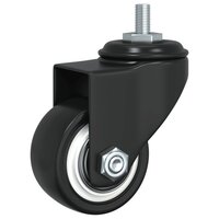 Zwenkwielen 4 stuks 35 mm ijzer zwart