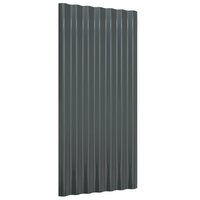 Dakpanelen 36 st 80x36 cm gepoedercoat staal antracietkleurig