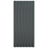 Dakpanelen 36 st 80x36 cm gepoedercoat staal antracietkleurig