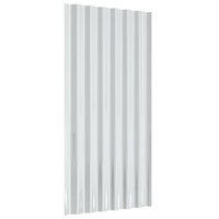 Dakpanelen 12 st 80x36 cm gepoedercoat staal grijs