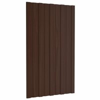 Dakpanelen 12 st 80x45 cm gegalvaniseerd staal bruin