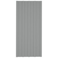 Dakpanelen 36 st 100x45 cm gegalvaniseerd staal grijs