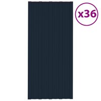 Dakpanelen 36 st 100x45 cm gegalvaniseerd staal antraciet