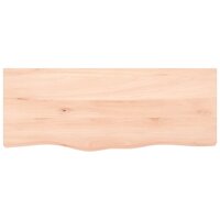 Wastafelblad 100x40x(2-6) cm onbehandeld massief hout